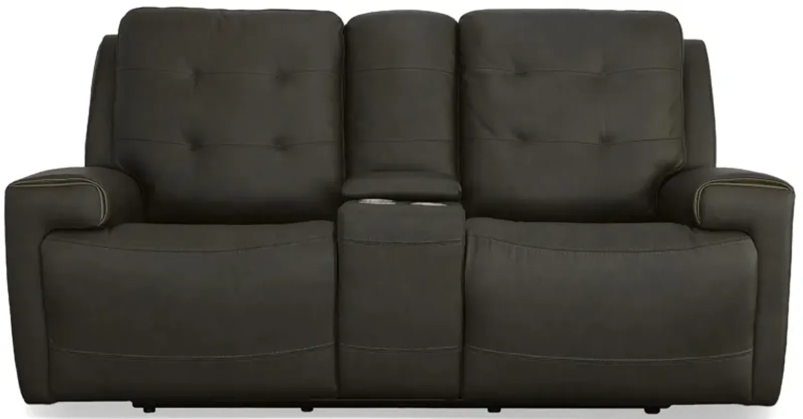 Iris Power Reclining Loveseat w/ Console & Power Headrests