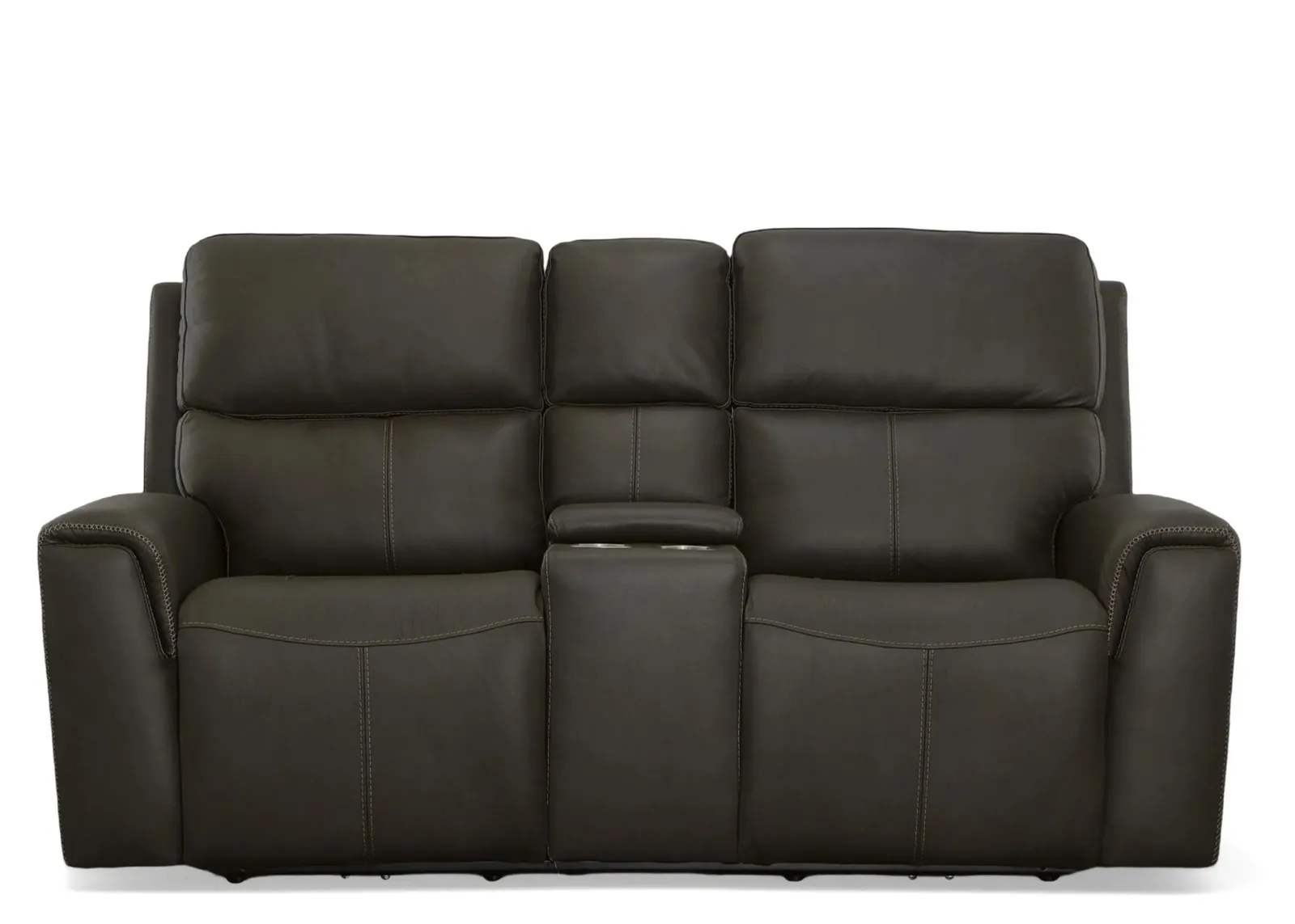 Jarvis Power Reclining Loveseat w/ Console & Power Headrests in Mica by Flexsteel