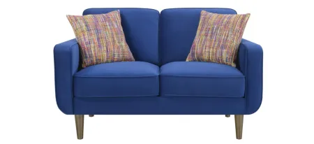 Jax Loveseat in Royal Blue by Emerald Home Furnishings
