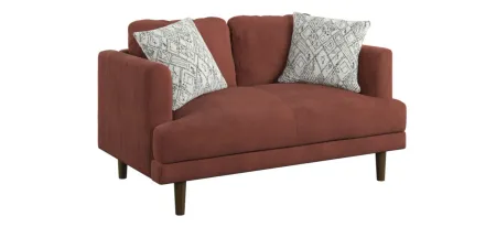 Juno Loveseat in paprika by Emerald Home Furnishings