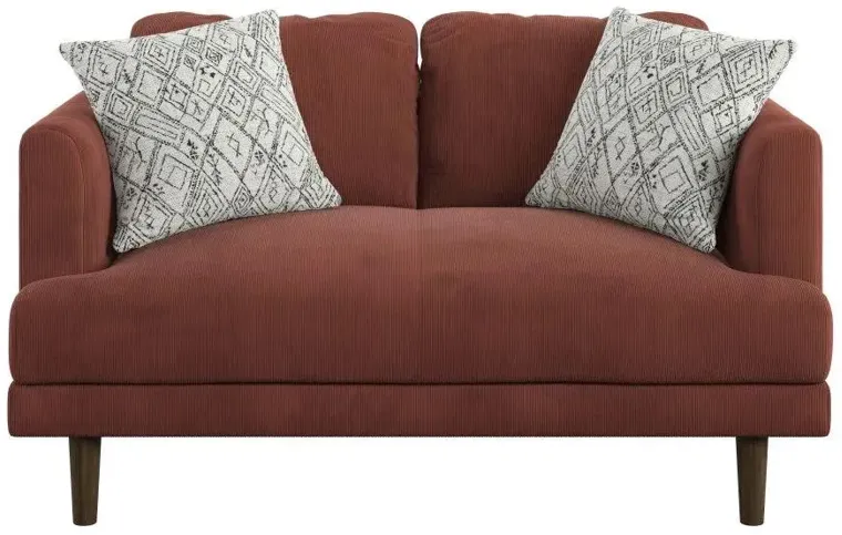 Juno Loveseat in paprika by Emerald Home Furnishings