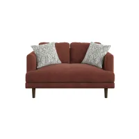 Juno Loveseat in paprika by Emerald Home Furnishings