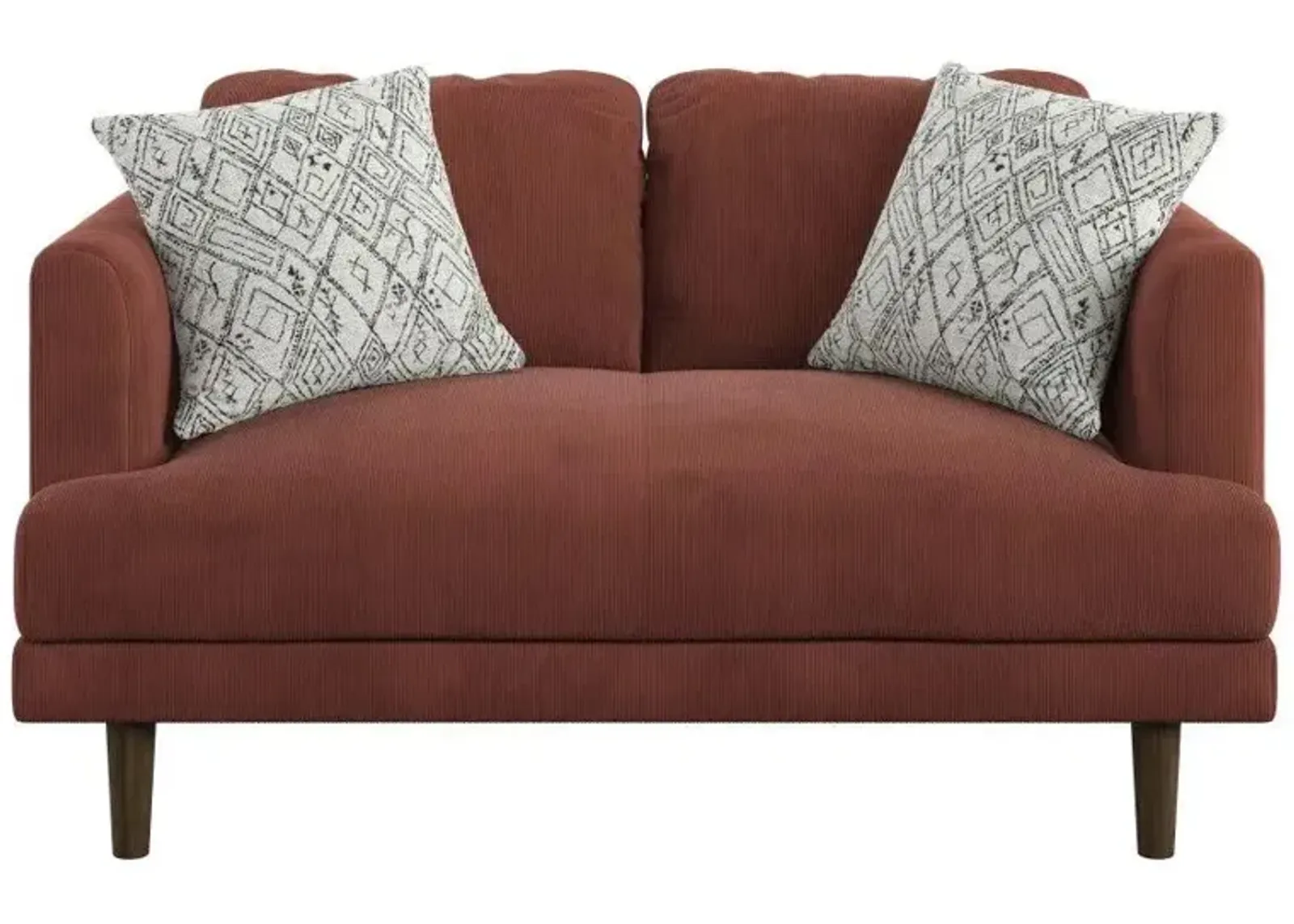 Juno Loveseat in paprika by Emerald Home Furnishings