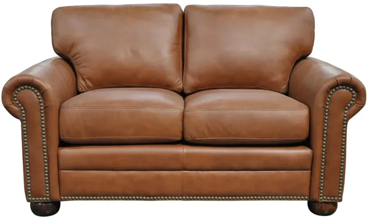 Savannah Loveseat in Urban Cedar by Omnia Leather