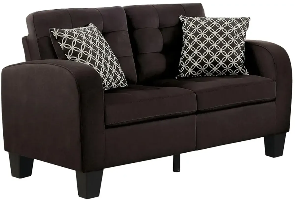 Dexter Loveseat in Chocolate by Homelegance