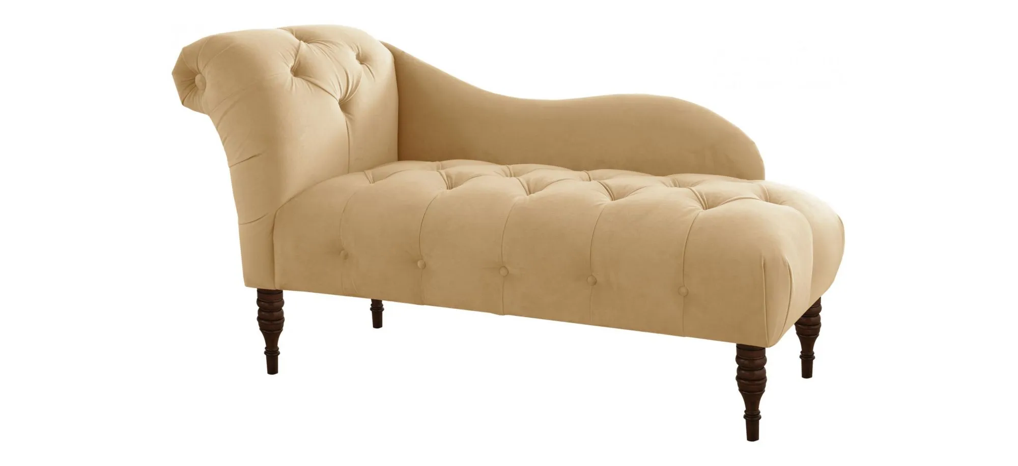 Opulence Chaise Lounge in Velvet Buckwheat by Skyline