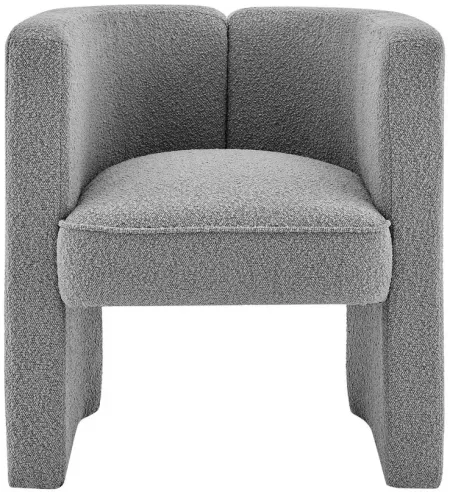 Ariela Fabric Accent Armchair in Boucle Gray by New Pacific Direct