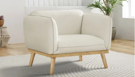 Nolita Boucle Fabric Chair in Cream by Meridian Furniture
