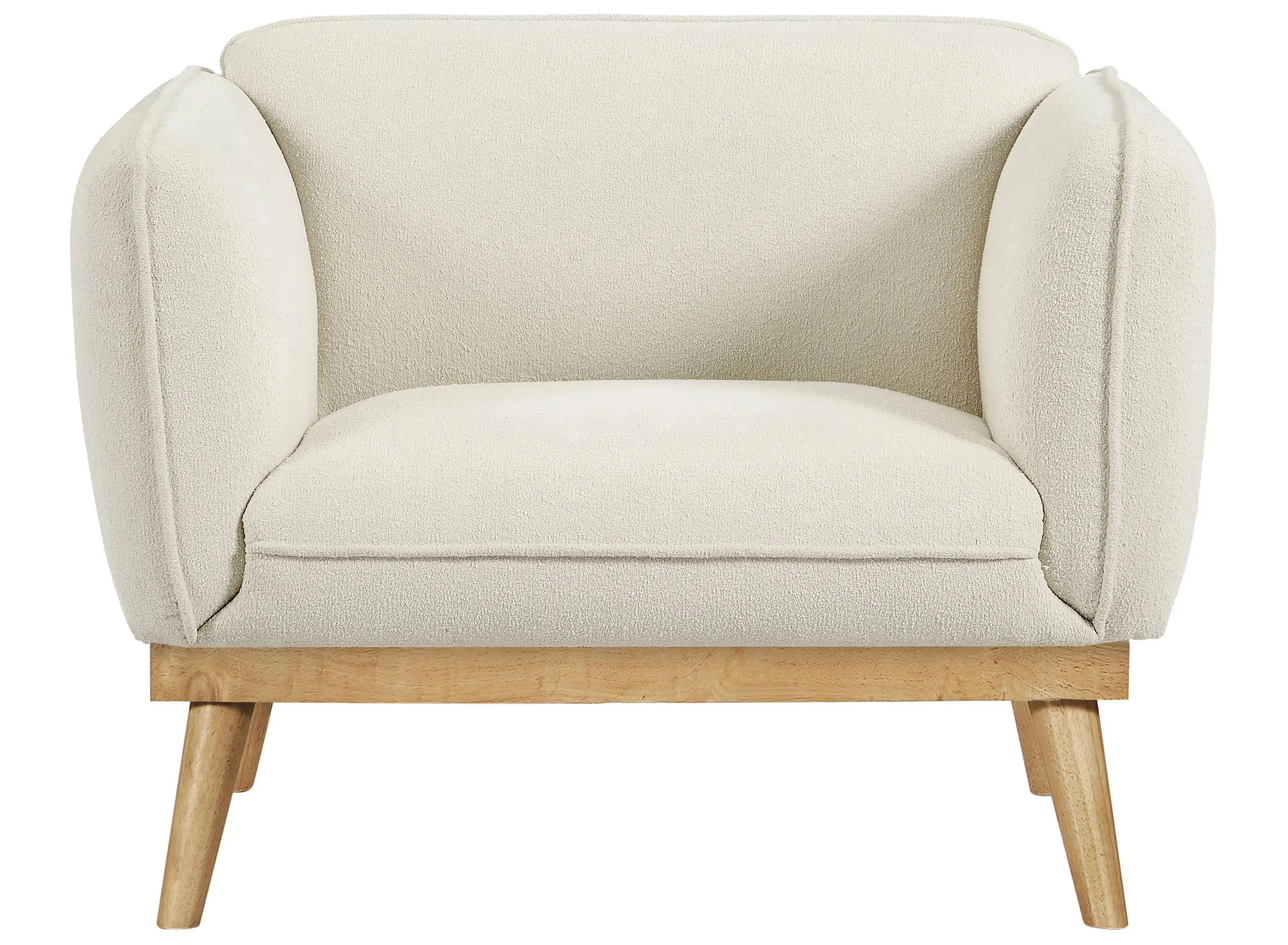 Nolita Boucle Fabric Chair in Cream by Meridian Furniture