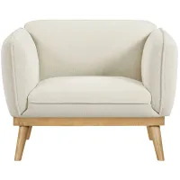Nolita Boucle Fabric Chair in Cream by Meridian Furniture