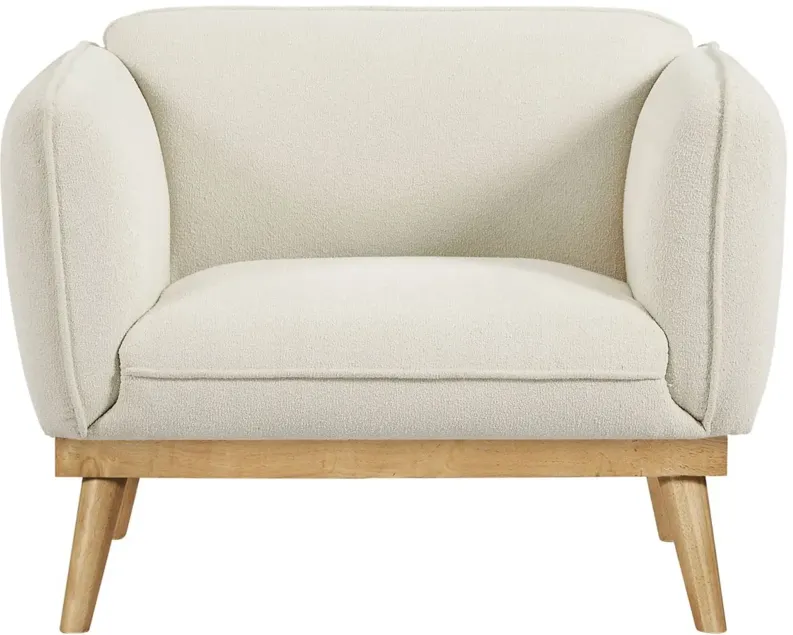 Nolita Boucle Fabric Chair in Cream by Meridian Furniture