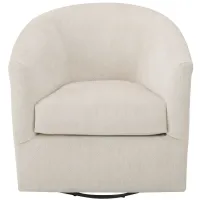 Keene Swivel Chair in Ivory by Chairs America
