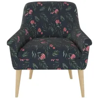 Tait Accent Chair in Debris Floral Navy by Skyline