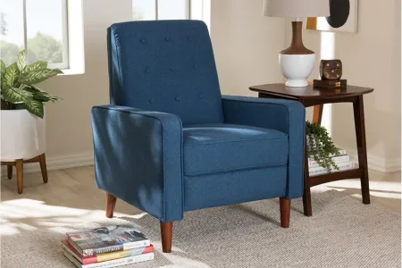 Mathias Lounge Chair in Blue by Wholesale Interiors