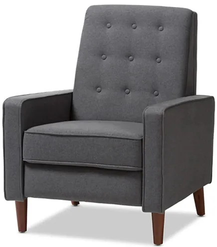 Mathias Lounge Chair in Gray by Wholesale Interiors