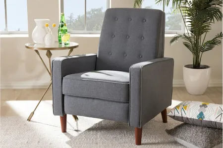 Mathias Lounge Chair in Gray by Wholesale Interiors