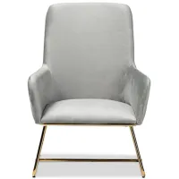 Sennet Armchair in Gray/Gold by Wholesale Interiors