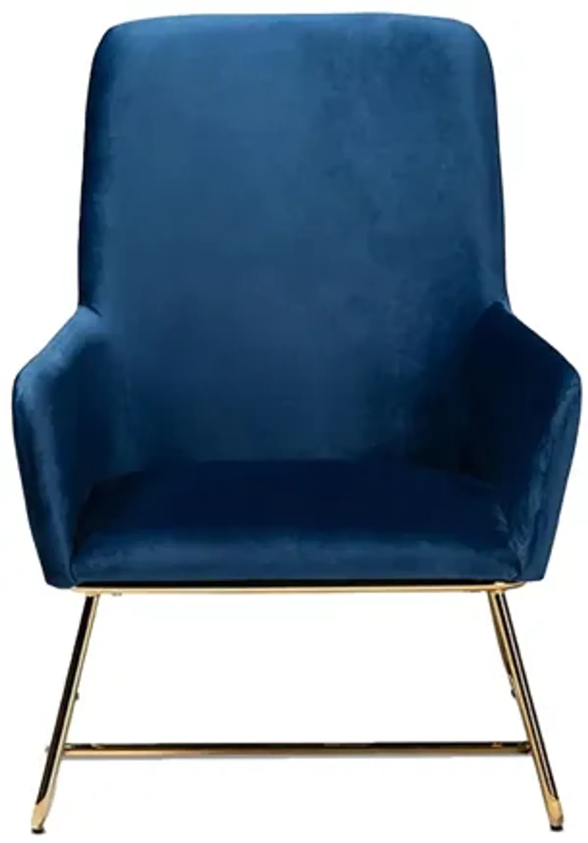 Sennet Armchair in Navy Blue/Gold by Wholesale Interiors