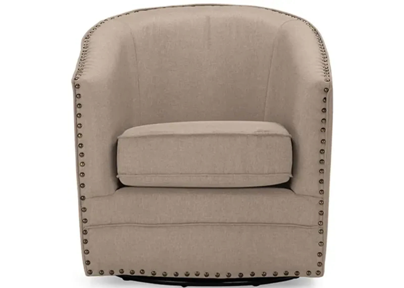 Porter Swivel Tub Chair in Beige by Wholesale Interiors