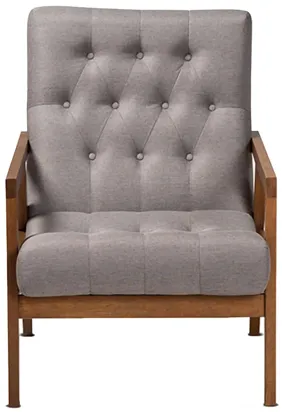 Naeva Armchair in Gray/Brown by Wholesale Interiors