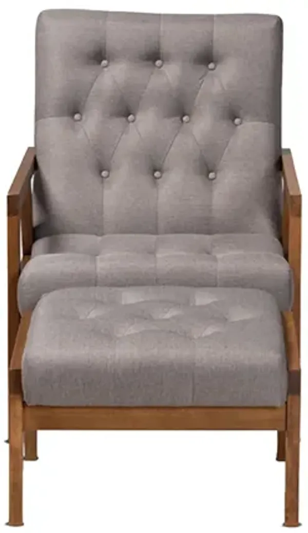 Naeva 2-pc. Armchair and Footstool Set