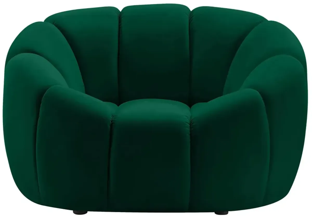 Elijah Velvet Chair in Green by Meridian Furniture