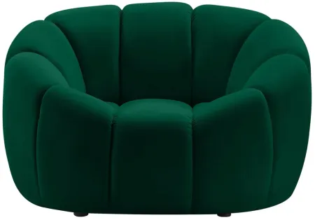 Elijah Velvet Chair in Green by Meridian Furniture