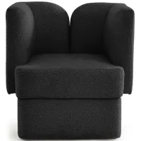 Marcel Boucle Fabric Chair in Black by Meridian Furniture