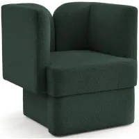 Marcel Boucle Fabric Chair in Green by Meridian Furniture