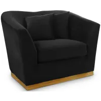 Arabella Velvet Chair in Black by Meridian Furniture