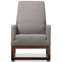 Yashiya Rocking Chair in Gray by Wholesale Interiors