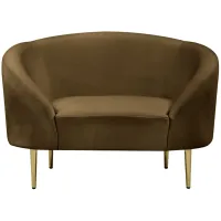 Ritz Velvet Chair in Brown by Meridian Furniture