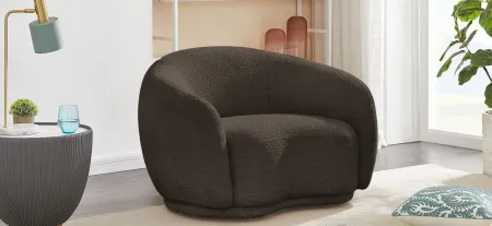 Hyde Boucle Fabric Chair in Brown by Meridian Furniture
