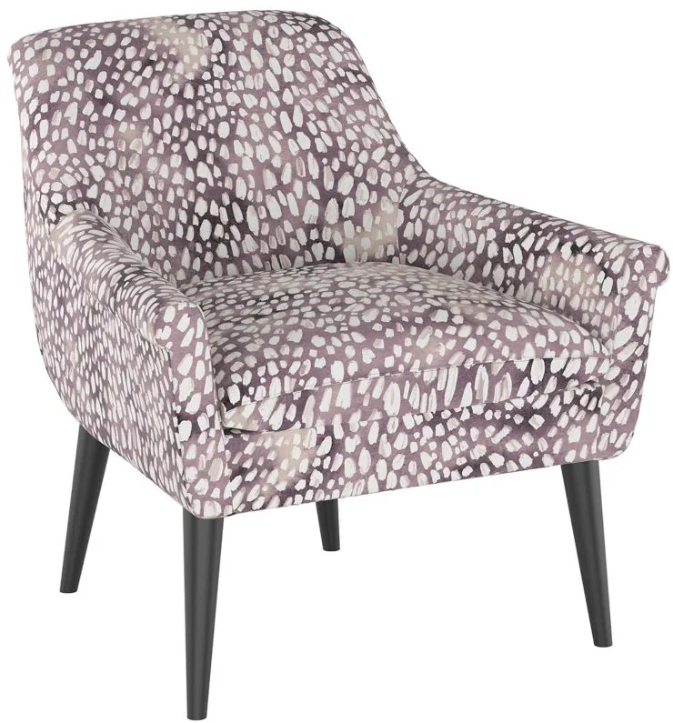 Tori Accent Chair in Aqua Dot Lavender by Skyline