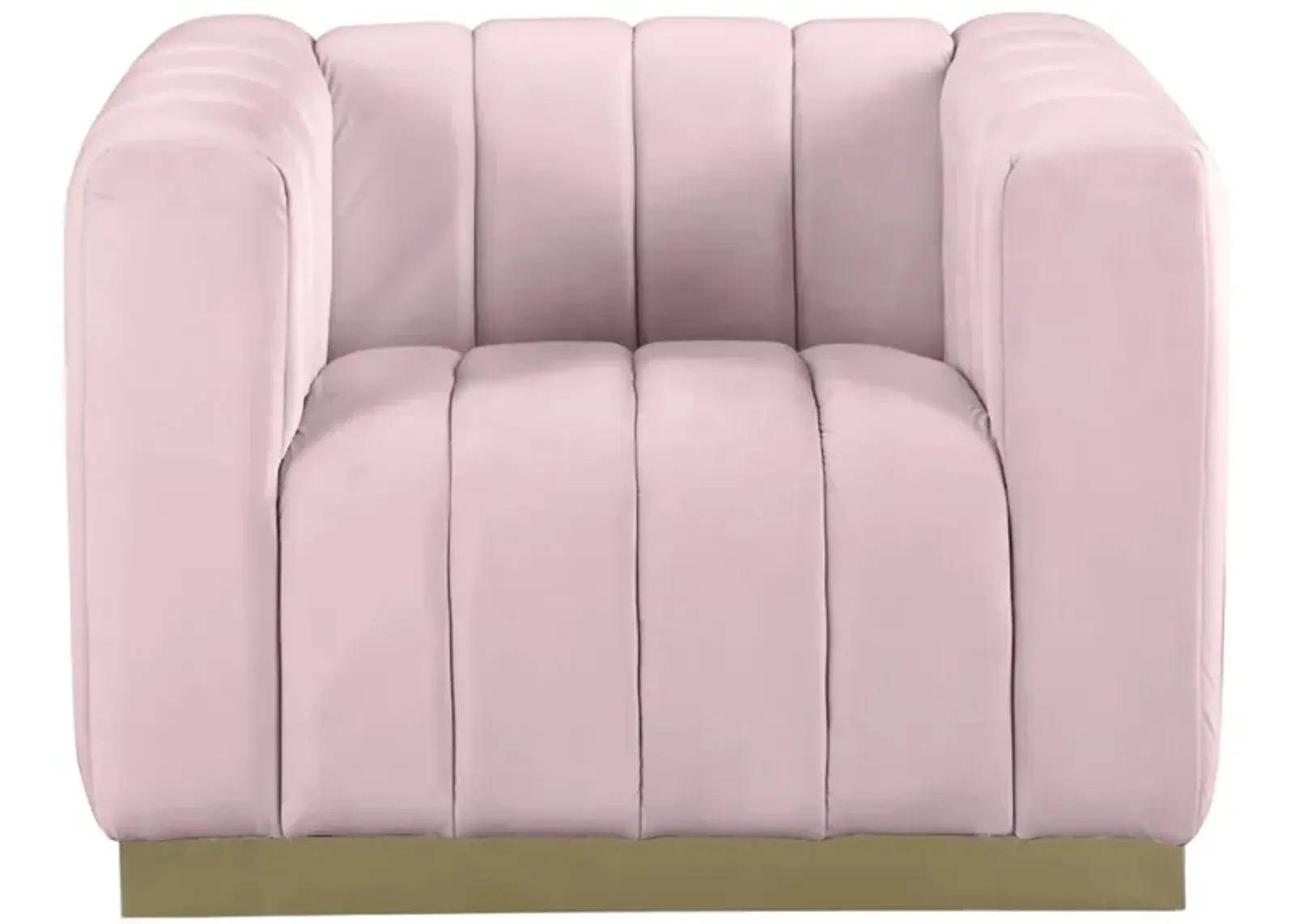 Marlon Velvet Chair in Pink by Meridian Furniture