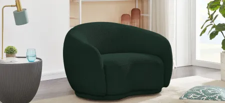 Hyde Boucle Fabric Chair in Green by Meridian Furniture