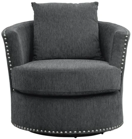 Adelia Swivel Chair in Charcoal by Homelegance