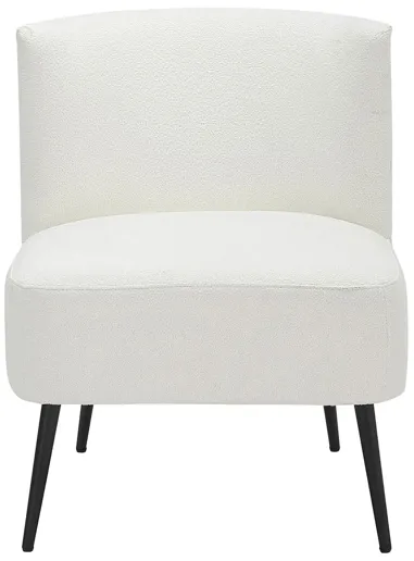 Fran Slipper Chair in White by Lumisource