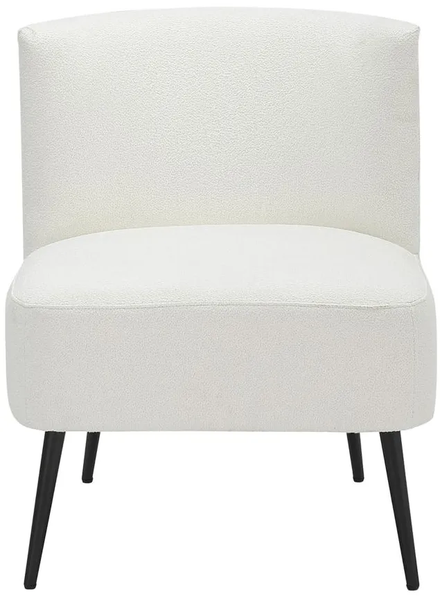 Fran Slipper Chair in White by Lumisource
