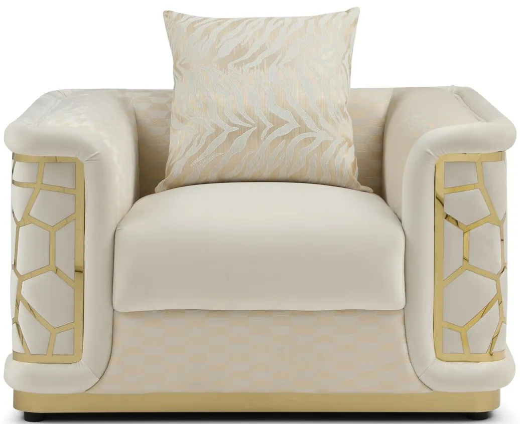 Talia Chair in Ivory by Glory Furniture