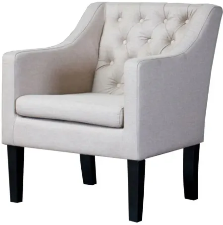 Brittany Club Chair in Beige by Wholesale Interiors