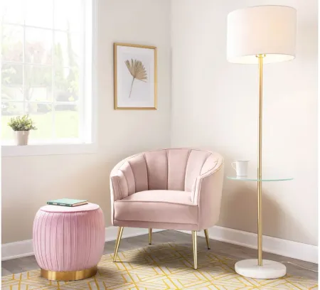 Tania Accent Chair in Blush by Lumisource
