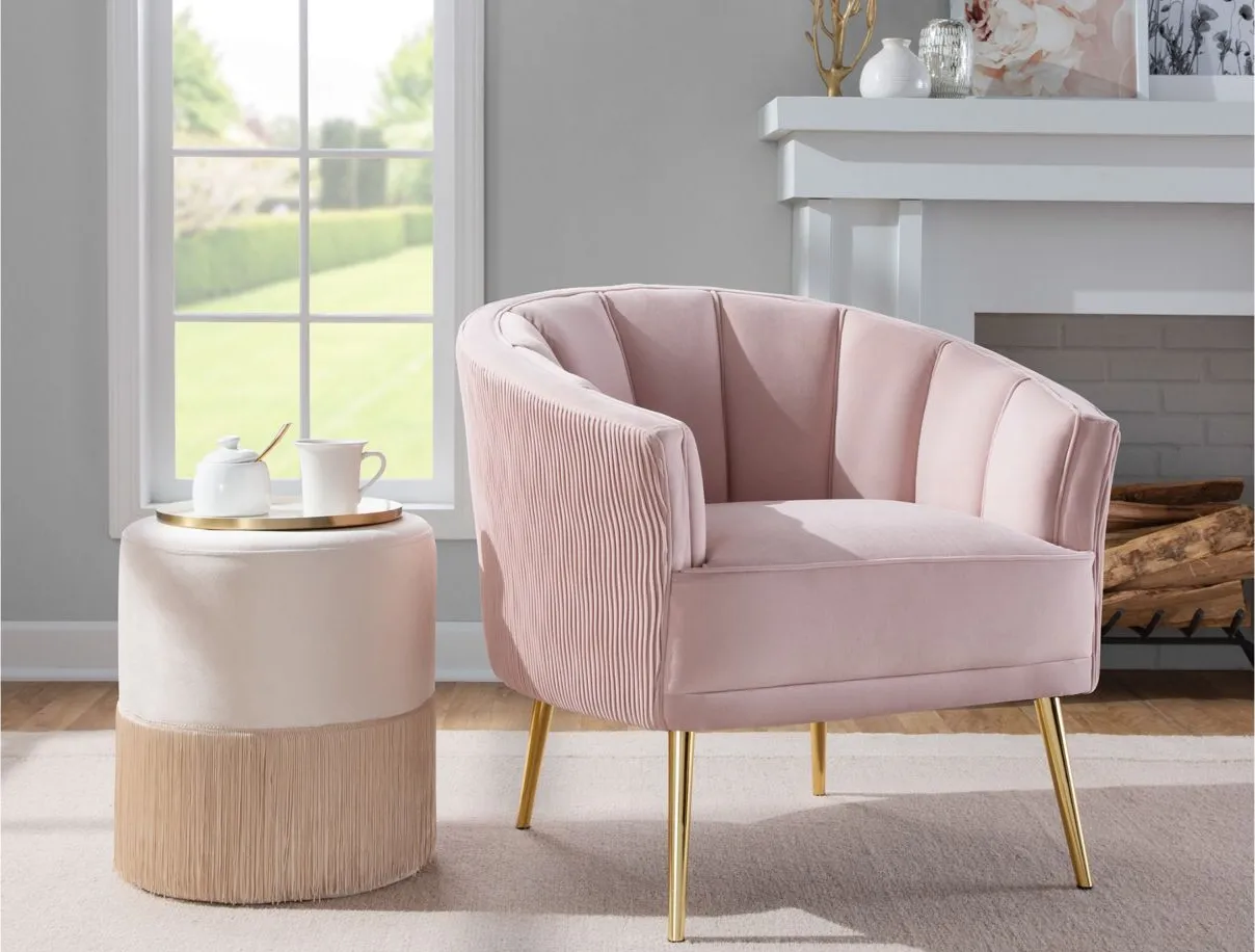 Tania Accent Chair in Blush Pink by Lumisource