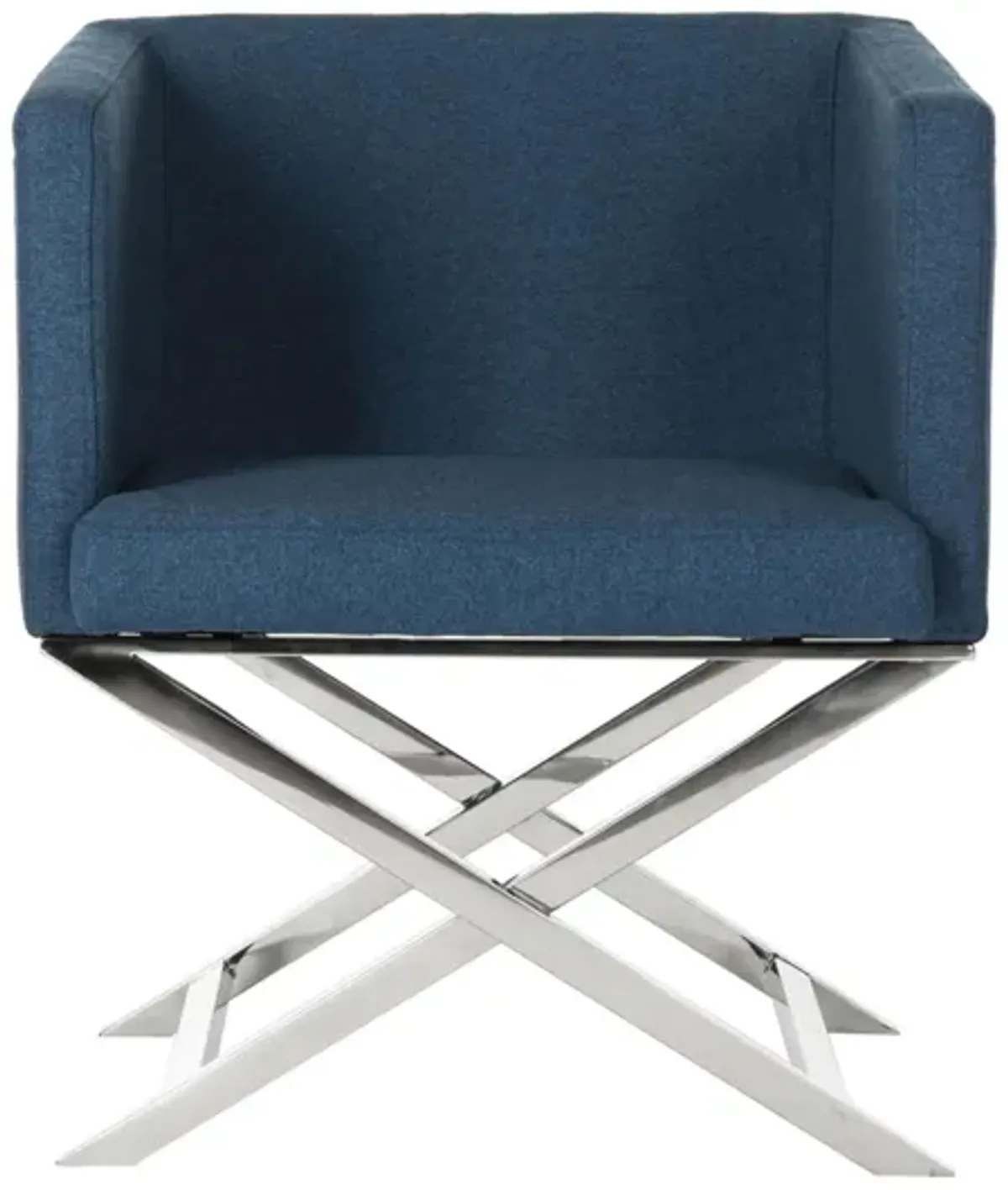 Celine Chair in NAVY/CHROME by Safavieh