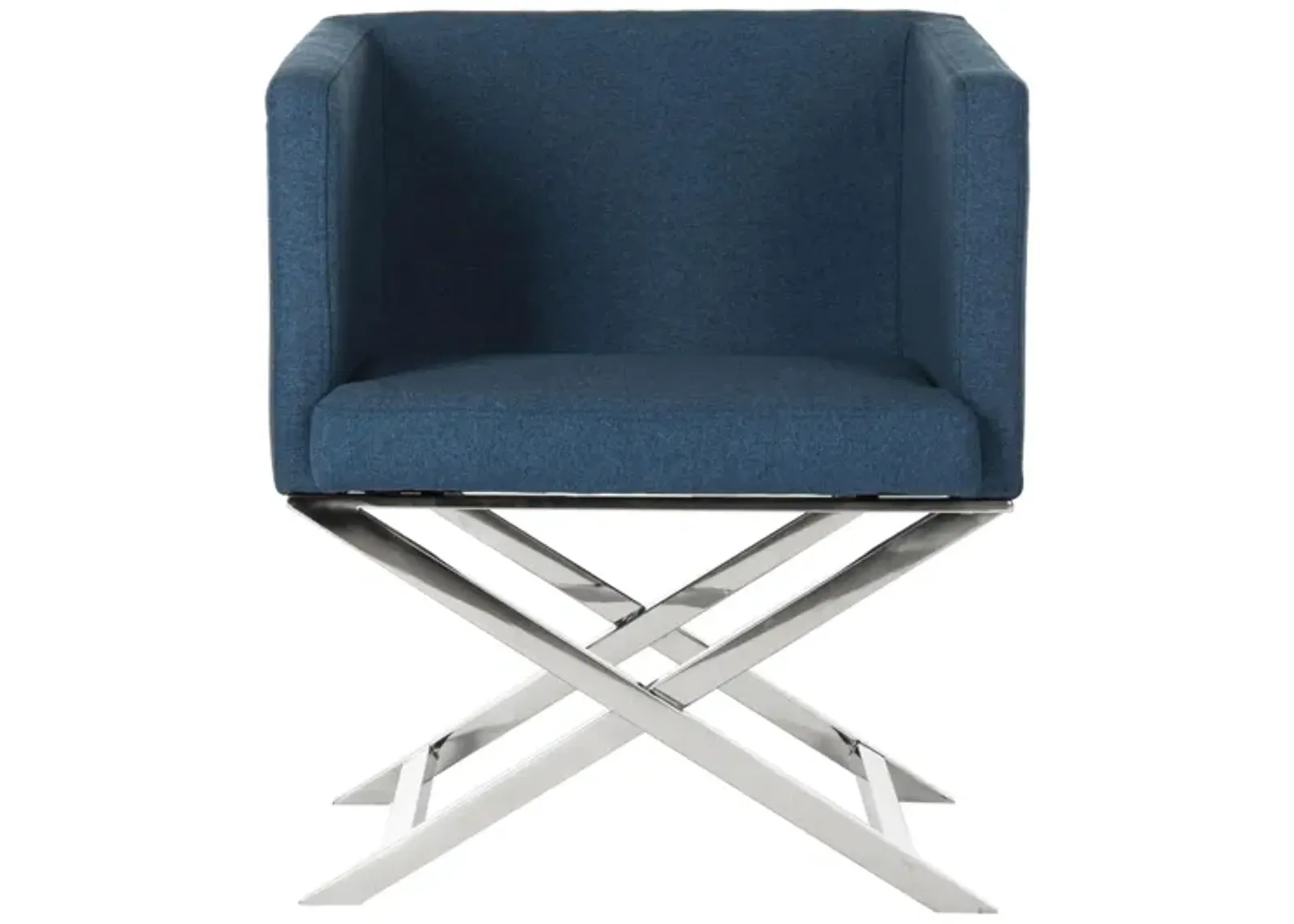 Celine Chair in NAVY/CHROME by Safavieh