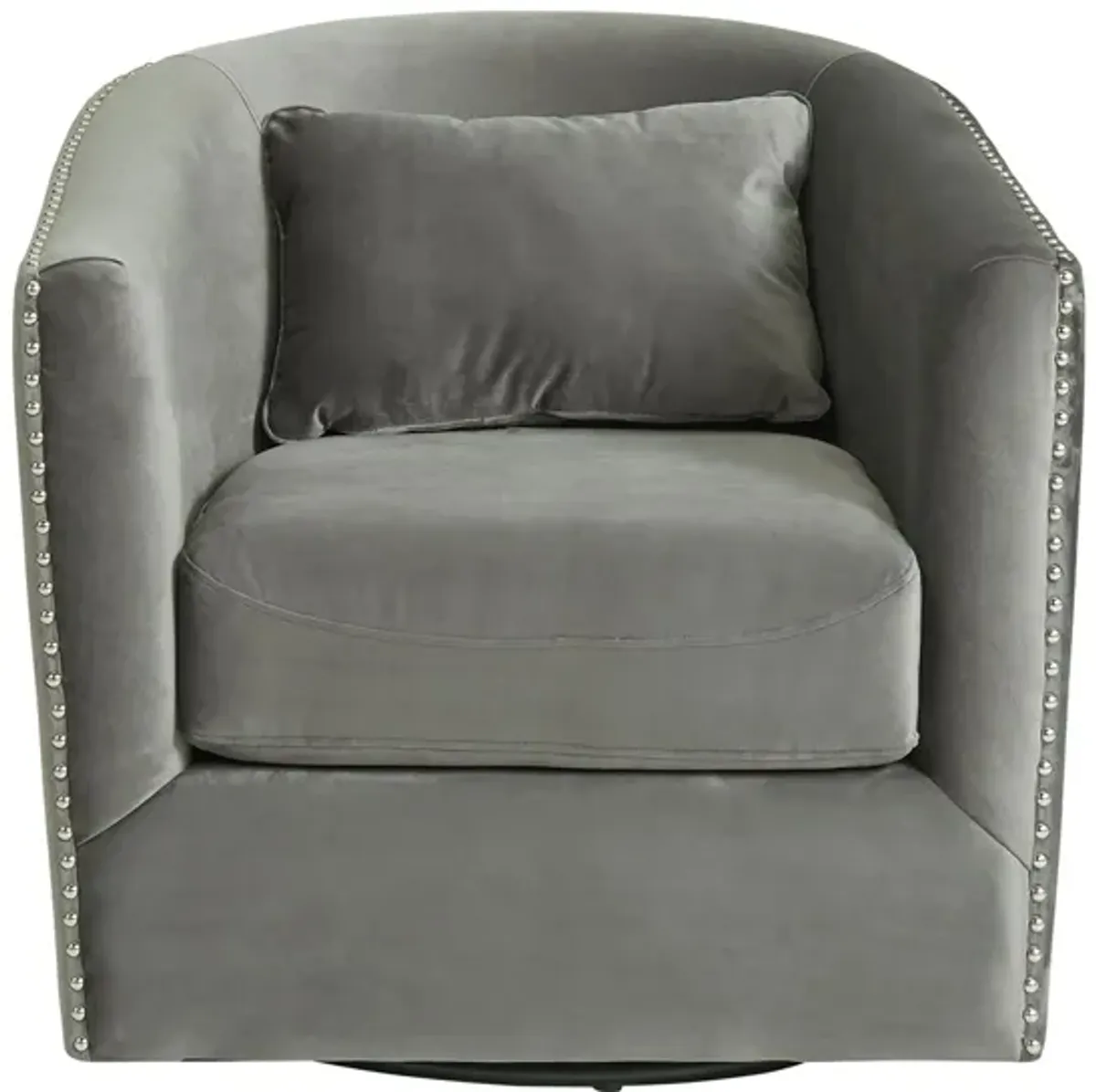 Alba Swivel Chair in Gun Metal by Elements International Group