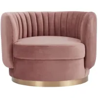 Davy Swivel Accent Chair in Blush by Armen Living