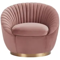 Mitzy Swivel Accent Chair in Blush by Armen Living