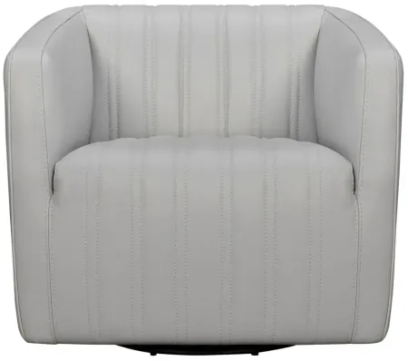 Aries Swivel Barrel Chair in Dove Gray by Armen Living