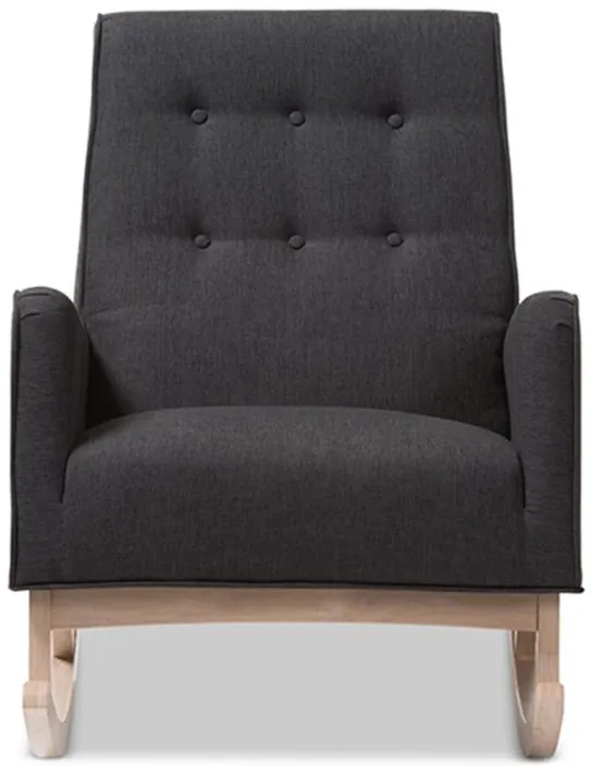 Marlena Rocking Chair in Dark Gray by Wholesale Interiors